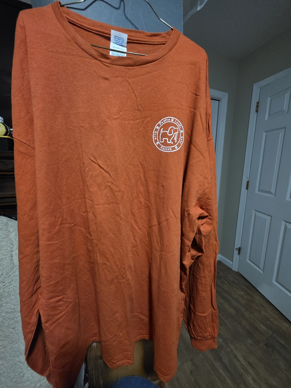 Long Sleeve Women's Tee - Rust Orange